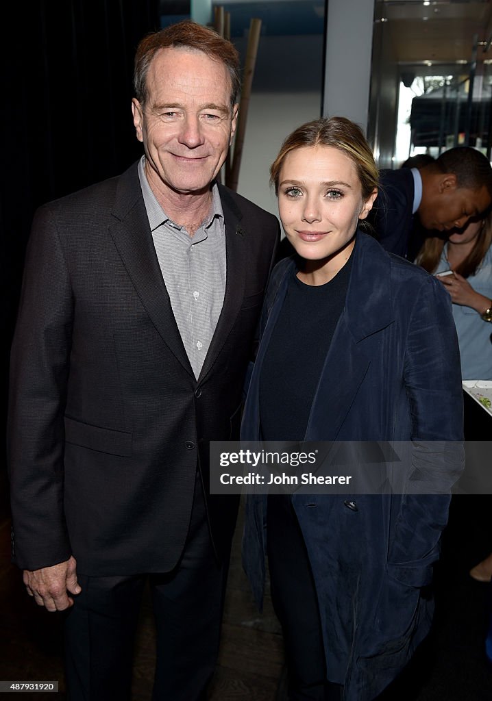 Actors Bryan Cranston and Elizabeth Olsen attend EW's Must List Party