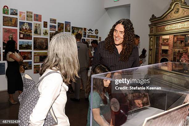 Suzanne Yankovic, Nina Yankovic and Weird Al Yankovic attend Kohn Gallery Grand Opening And Inaugural Exhibition: Mark Ryden: Gay Nineties West on...