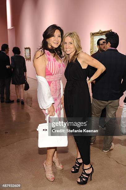 Angelia Kwong and Carolyn Styne attend attend Kohn Gallery Grand Opening And Inaugural Exhibition: Mark Ryden: Gay Nineties West on May 2, 2014 in...