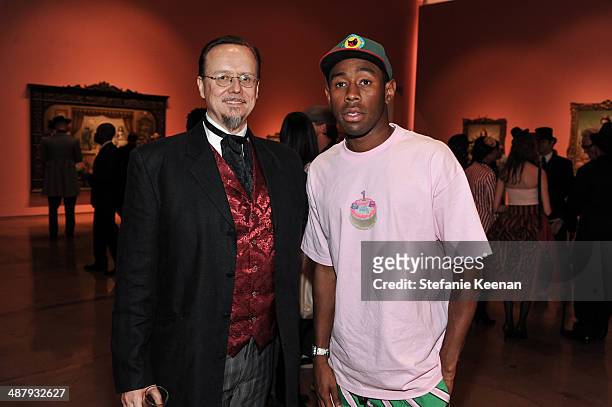 Mark Ryden and Tyler The Creator attend Kohn Gallery Grand Opening And Inaugural Exhibition: Mark Ryden: Gay Nineties West on May 2, 2014 in Los...