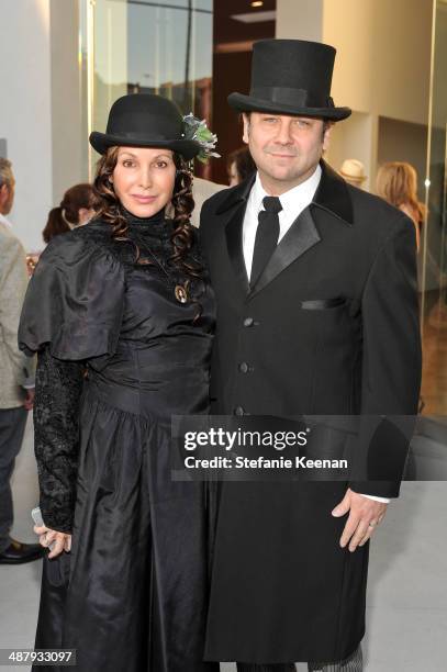 Mishell Mmodern and Jay Naylor attend Kohn Gallery Grand Opening And Inaugural Exhibition: Mark Ryden: Gay Nineties West on May 2, 2014 in Los...