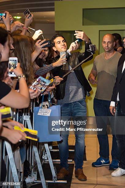 Actor Elyas M'Barek attends the 'Fack ju Goehte 2' Cinema Tour at the Cinedom on September 12, 2015 in Cologne, Germany.