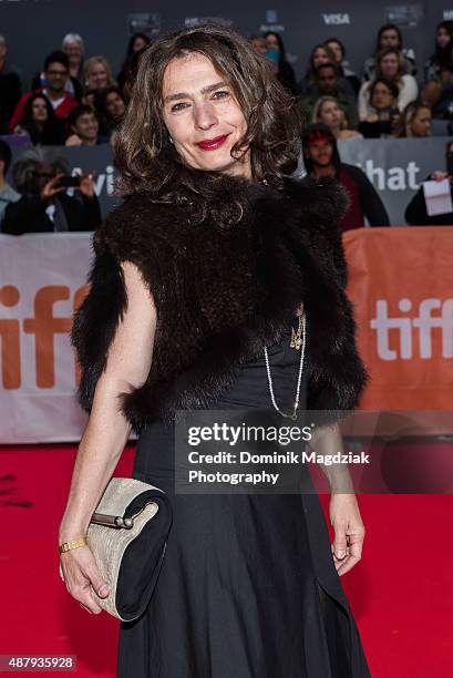 Producer Arsinee Khanjian attends the 'Remember' premiere during the Toronto International Film Festival at the Roy Thomson Hall on September 12,...