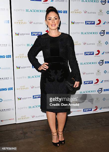 Sara Leonardi arrives at the Cure Brain Cancer Foundation Mad Hatter Ball on May 3, 2014 in Sydney, Australia.