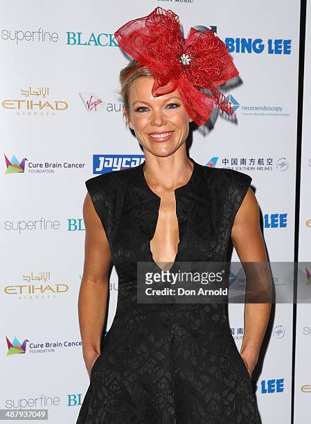 Holly Brisley arrives at the Cure Brain Cancer Foundation Mad Hatter Ball on May 3, 2014 in Sydney, Australia.