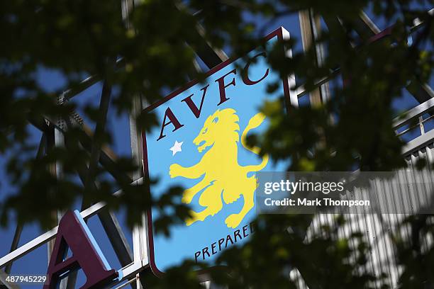 Genereal view of Aston Villa ground before the Barclays Premier League match between Aston Villa and Hull City at Villa Park on May 3, 2014 in...