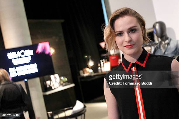 Actress Evan Rachel Wood behind the scenes at the Guess Portrait Studio during the 2015 Toronto International Film Festival on September 12, 2015 in...