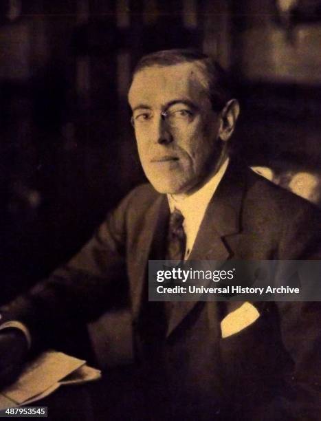 Thomas Woodrow Wilson photo dated 1917. 28th President of the United States, in office from 1913 to 1921. Born 1856 died 1924