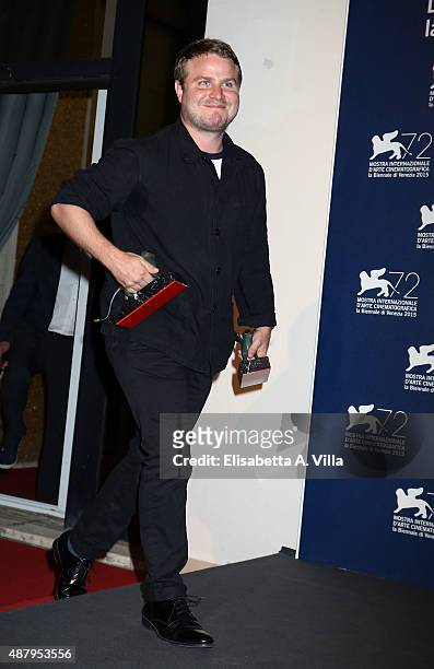 Brady Corbet with the Orizzonti Award for Best Director and the Lion of the Future ? 'Luigi De Laurentiis' Venice award for a Debut Film - 'The...