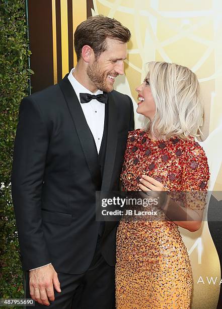 Julianne Hough and Brooks Laich attend the 2015 Creative Arts Emmy Awards at Microsoft Theater on September 12, 2015 in Los Angeles, California.