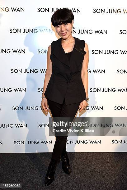 Fashion designer Son Jung Wan attends Spring 2016 during New York Fashion Week: The Shows at The Dock, Skylight at Moynihan Station on September 12,...