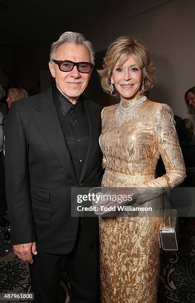 Actors Harvey Keitel and Jane Fonda attend Fox Searchlight's "Youth" Toronto International Film Festival special presentation on September 12, 2015...