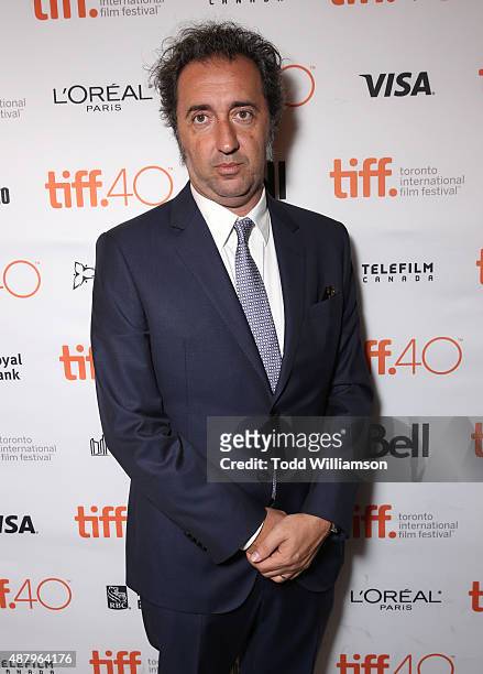 Director/Writer Paolo Sorrentino attends Fox Searchlight's "Youth" Toronto International Film Festival special presentation on September 12, 2015 in...