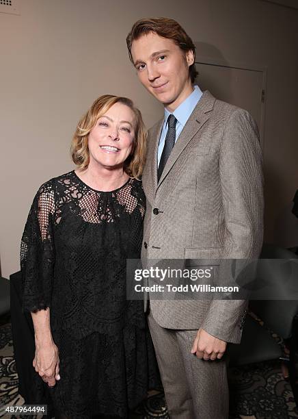 President of Fox Searchlight Pictures Nancy Utley and Actor Paul Dano attend Fox Searchlight's "Youth" Toronto International Film Festival special...