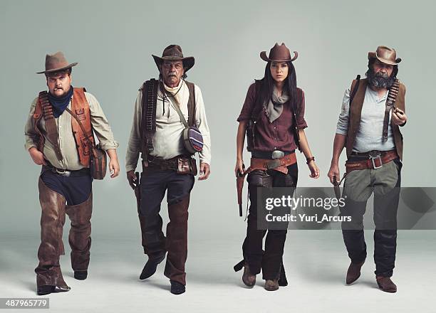 você não vai encontrar mais diabólico banda de outlaws! - sheriff - fotografias e filmes do acervo