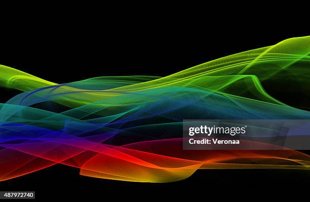 colorful abstract smoke on black background - incense stock illustrations