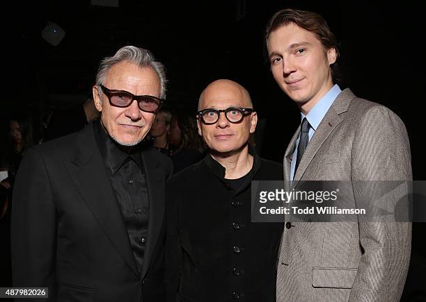 Actor Harvey Keitel, Composer David Lang and actor Paul Dano attend Fox Searchlight's "Youth" Toronto International Film Festival special...
