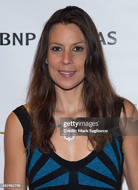 Wimbledon champion Marion Bartoli attends the 2015 International Tennis Hall of Fame legends ball at Cipriani 42nd Street on September 12, 2015 in...