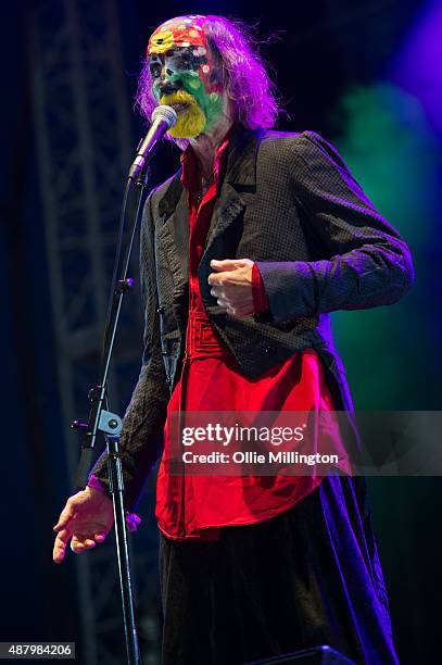 Arthur Brown presents the crazy world of Arthur browb live on stage during day 3 of Besrtival 2015 at Robin Hill Country Park on September 12, 2015...