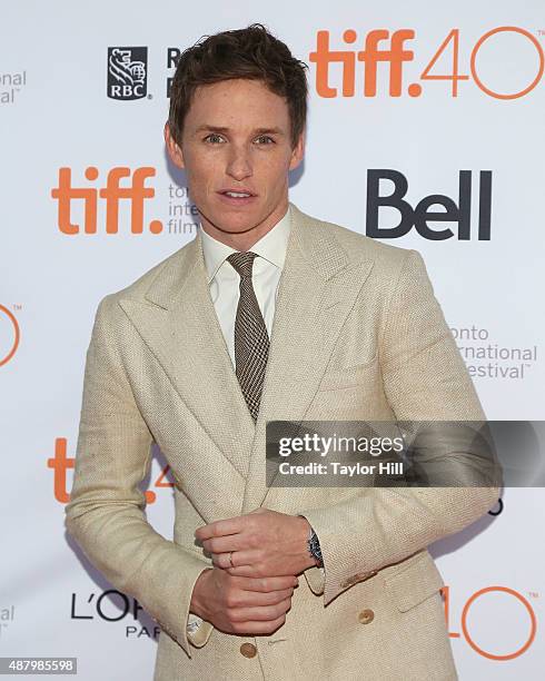 Eddie Redmayne attends the premiere of "The Danish Girl" at Princess of Wales Theatre during the 2015 Toronto International Film Festival on...