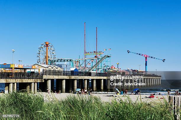 Atlantic City beach and Steel Pier amusement park.