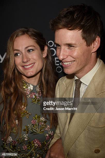 Publicist Hannah Bagshawe and actor Eddie Redmayne attend the InStyle & HFPA party during the 2015 Toronto International Film Festival at the Windsor...