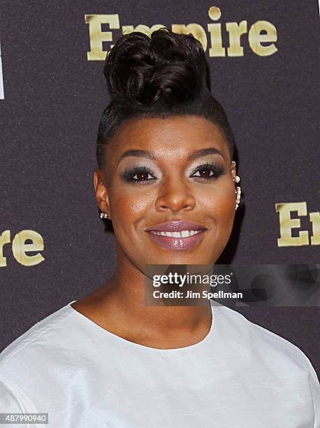 Actress/rapper Ta'Rhonda Jones attends the "Empire" curated collection unveiling at Saks Fifth Avenue on September 12, 2015 in New York City.