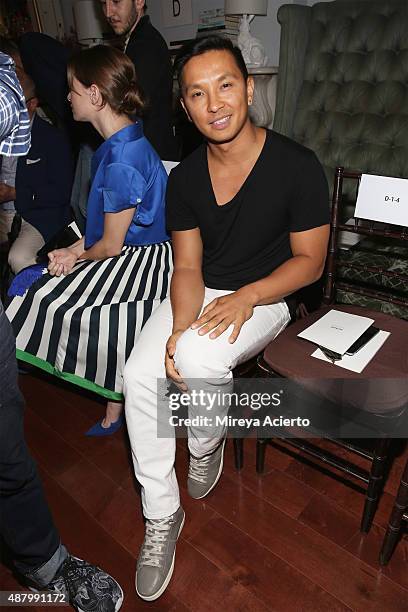 Fashion designer Prabal Gurung attends the Monse fashion show during Spring 2016 MADE Fashion Week at Norwood Club on September 12, 2015 in New York...