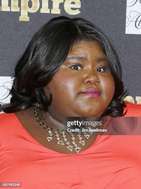 Actress Gabourey Sidibe attends the "Empire" curated collection unveiling at Saks Fifth Avenue on September 12, 2015 in New York City.