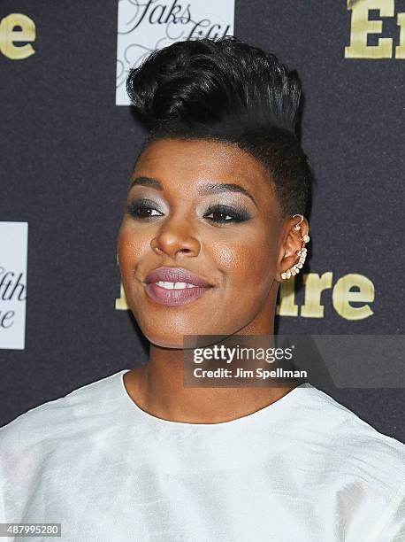 Actress/rapper Ta'Rhonda Jones attends the "Empire" curated collection unveiling at Saks Fifth Avenue on September 12, 2015 in New York City.