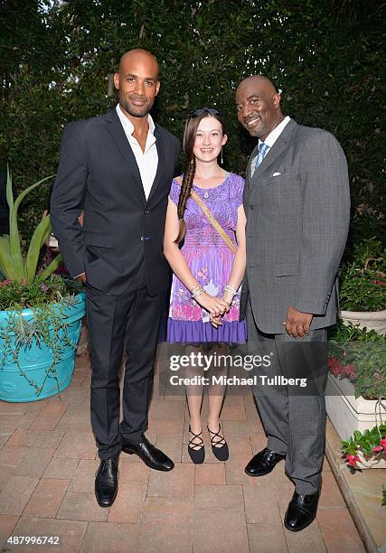 Actor Boris Kodjoe, Mathena Rhodes and photographer Matthew Jordan Smith attend a cocktail reception to celebrate the Kickstarter campaign for...