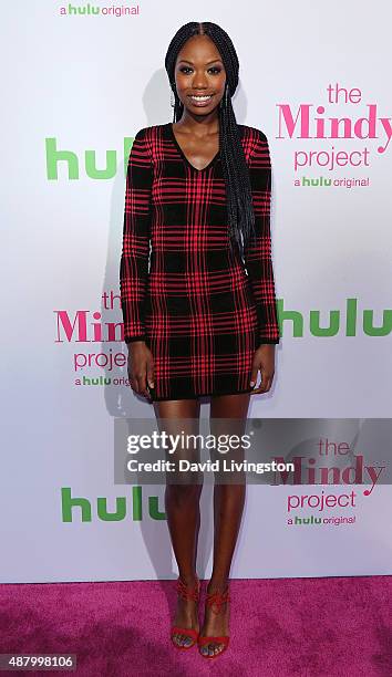 Actress Xosha Roquemore attends the premiere of Hulu's "The Mindy Project" 4th season at Ysabel on September 12, 2015 in West Hollywood, California.