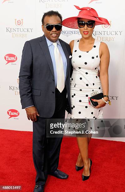 Ronald Isley and Kandy Johnson Isley attend 140th Kentucky Derby at Churchill Downs on May 3, 2014 in Louisville, Kentucky.