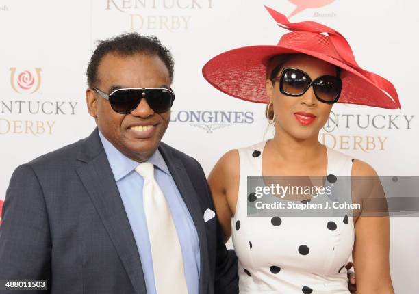 Ronald Isley and Kandy Johnson Isley attend 140th Kentucky Derby at Churchill Downs on May 3, 2014 in Louisville, Kentucky.