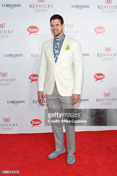 Player Kris Humphries attends 140th Kentucky Derby at Churchill Downs on May 3, 2014 in Louisville, Kentucky.