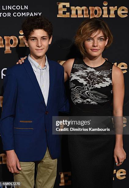 David Mazouz and Camren Bicondova attend the "Empire" series season 2 New York Premiere at Carnegie Hall on September 12, 2015 in New York City.