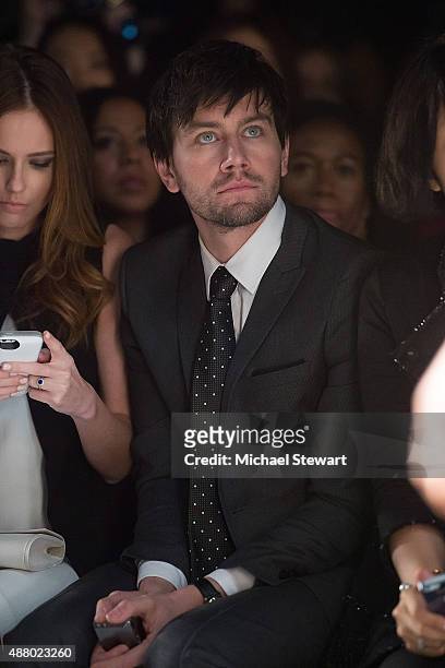 Actor Torrance Coombs attends the Son Jung Wan fashion show during Spring 2016 New York Fashion Week at The Dock, Skylight at Moynihan Station on...