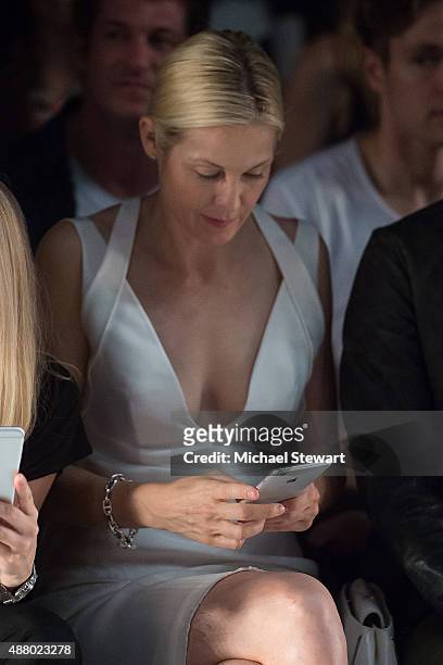 Actress Kelly Rutherford attends the Son Jung Wan fashion show during Spring 2016 New York Fashion Week at The Dock, Skylight at Moynihan Station on...