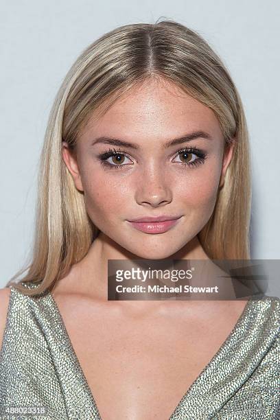 Actress Natalie Alyn Lind attends the Son Jung Wan fashion show during Spring 2016 New York Fashion Week at The Dock, Skylight at Moynihan Station on...