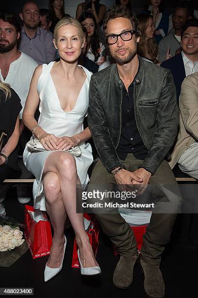 Actress Kelly Rutherford and Anthony Rutherford attend the Son Jung Wan fashion show during Spring 2016 New York Fashion Week at The Dock, Skylight...