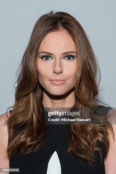 Blogger Alyssa Campanella attends the Son Jung Wan fashion show during Spring 2016 New York Fashion Week at The Dock, Skylight at Moynihan Station on...