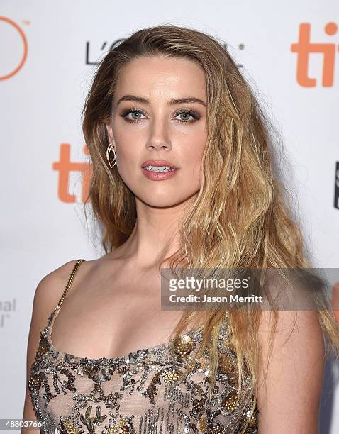 Actress Amber Heard attends 'The Danish Girl' premiere during the 2015 Toronto International Film Festival at the Princess of Wales Theatre on...