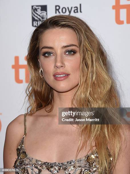 Actress Amber Heard attends 'The Danish Girl' premiere during the 2015 Toronto International Film Festival at the Princess of Wales Theatre on...