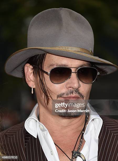 Actor Johnny Depp attends 'The Danish Girl' premiere during the 2015 Toronto International Film Festival at the Princess of Wales Theatre on...