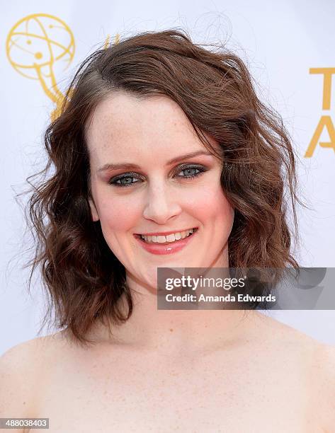 Actress Sophie McShera arrives at The Television Academy Presents An Afternoon With "Downton Abbey" event at Paramount Studios on May 3, 2014 in...