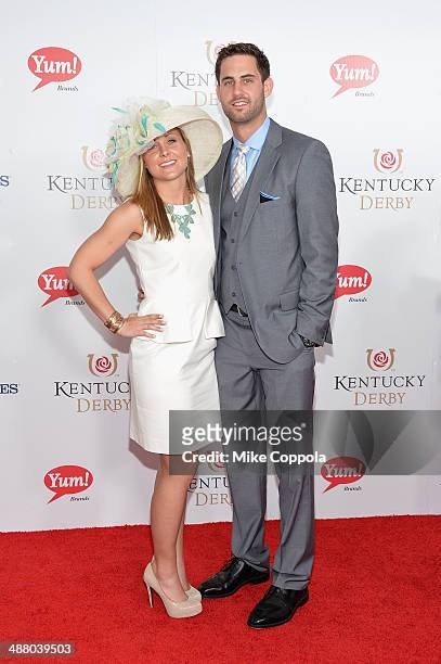 Luke Hancock and guest attend 140th Kentucky Derby at Churchill Downs on May 3, 2014 in Louisville, Kentucky.