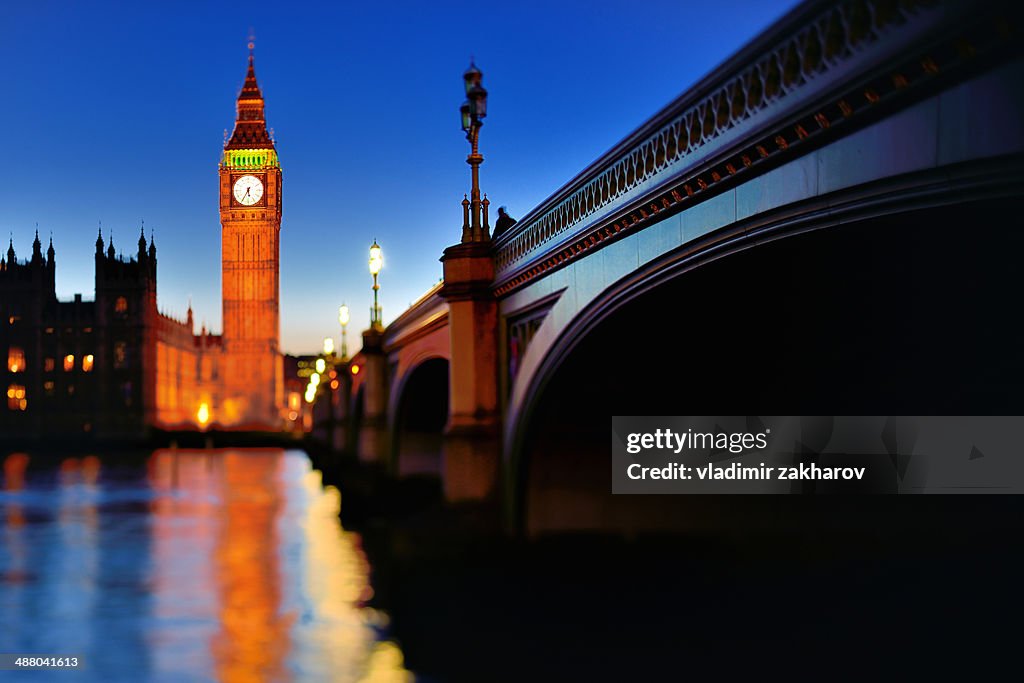 Classic London view at sunset