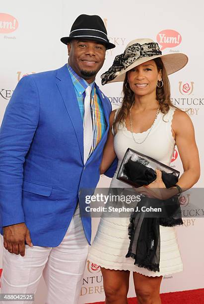 Player and Ken Griffey, Jr. Melissa Griffey attend 140th Kentucky Derby at Churchill Downs on May 3, 2014 in Louisville, Kentucky.