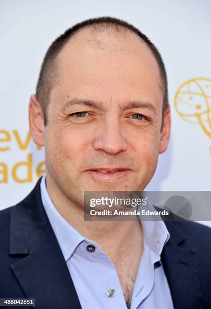 Executive producers Gareth Neame and Julian Fellowes arrive at The Television Academy Presents An Afternoon With "Downton Abbey" event at Paramount...