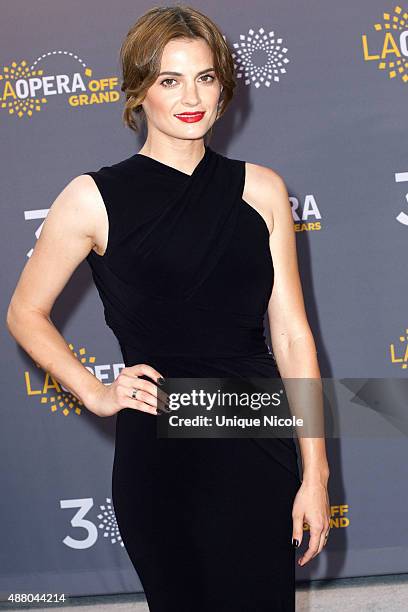 Actress Stana Katic attends LA Opera's 30th Anniversary Season Opening Night at Dorothy Chandler Pavilion on September 12, 2015 in Los Angeles,...